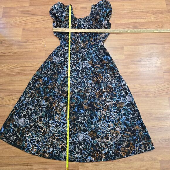 Ulla Johnson Gabi Dress Size 6?/S Starling Feather Midi Puff Sleeve Empire Waist - Picture 13 of 15